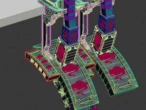magic city - roadside pillars 3D Model