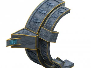 마법의 도시 - 길가 기둥 02 3D 모델