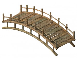 wooden buildings - wooden bridge 032 3Dモデル