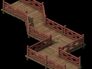 wooden bridge - nine bridge 3D 모델