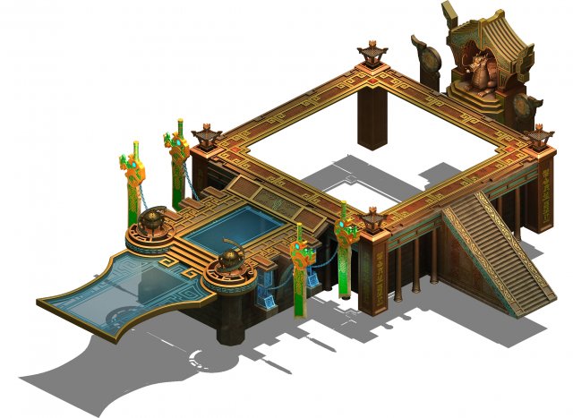 tomb - the main platform 3D Model .c4d .max .obj .3ds .fbx .stl .blend 