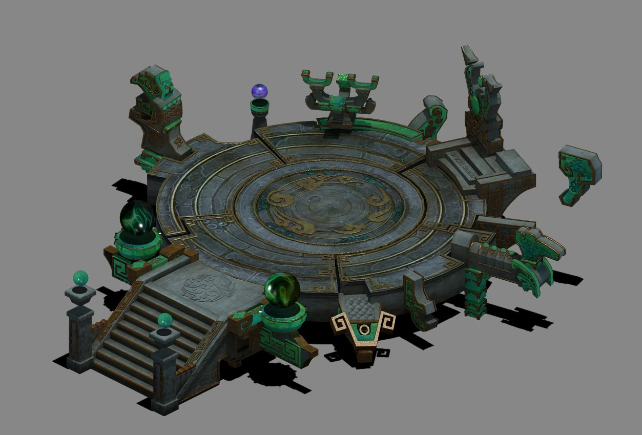 mu lan temple - transmission point 25 3D Model .c4d .max .obj .3ds .fbx .stl .blend 