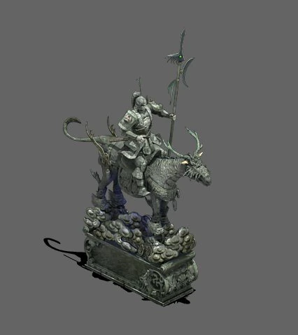 temple of mulan - statue 3D Model .c4d .max .obj .3ds .fbx .stl .blend 