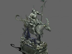 temple of mulan - statue 3D Model