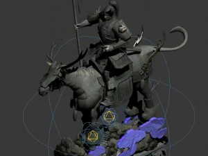temple of mulan - statue 3D Model