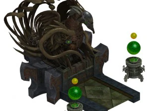 Statue des Tempels des Clans - die heilige Lampe 3D Modell