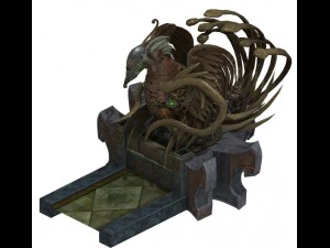 statue of the temple of the clan - the sacred lamp 3D Model