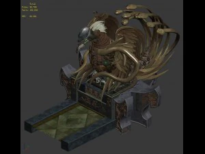 statue of the temple of the clan - the sacred lamp 3D Model