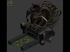 statue of the temple of the clan - the sacred lamp 3D Model