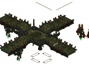 mulan sanctuary - corridor 02 3D Model