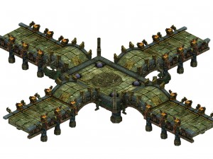 mulan sanctuary - corridor 02 3D Model