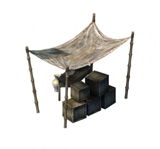 accessories - wind are grassland - bamboo shed 01 3D-Modell .c4d .max .obj .3ds .fbx .stl .blend 