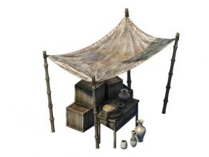 accessories - wind are grassland - bamboo shed 01 3D Model