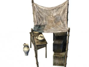 accessories - wind are grassland - bamboo shed 01 3D Model