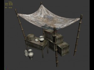 accessories - wind are grassland - bamboo shed 01 3D-Modell