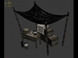 accessories - wind are grassland - bamboo shed 01 3D-Modell