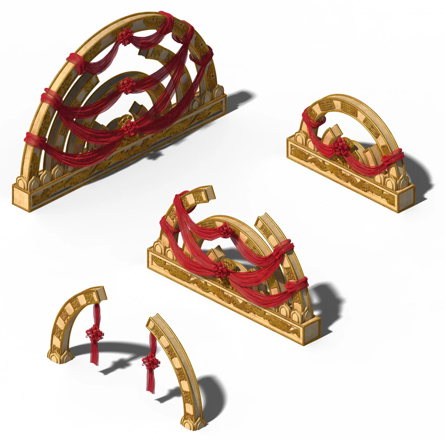 accessories - wedding decorations 01 3D Model .c4d .max .obj .3ds .fbx .stl .blend 