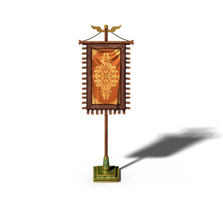 accessories - wonderful fantasy - flag 01 3D Model .c4d .max .obj .3ds .fbx .stl .blend 