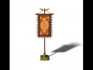 accessories - wonderful fantasy - flag 01 3D Модель