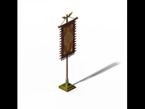 accessories - wonderful fantasy - flag 01 Modelo 3D