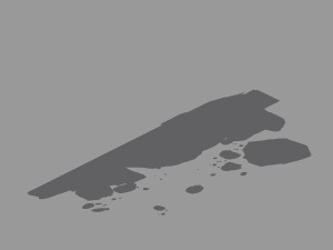 damaged mud wall 01 Model 3D
