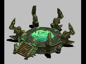 qiyuan island - altar high platform 3D Model