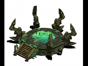 qiyuan island - altar high platform Model 3D