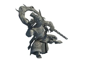 portrait - valkyrie stone carving 3D Model