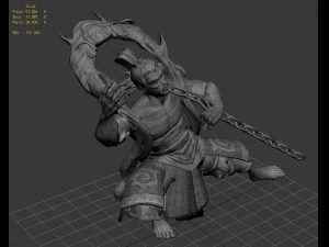 portrait - valkyrie stone carving 3D Model