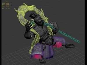 portrait - valkyrie stone carving Model 3D
