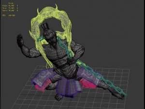 portrait - valkyrie stone carving 3D Model