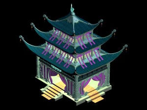 riyue island - palace 3D Model