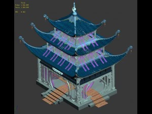 riyue island - palace 3D Model