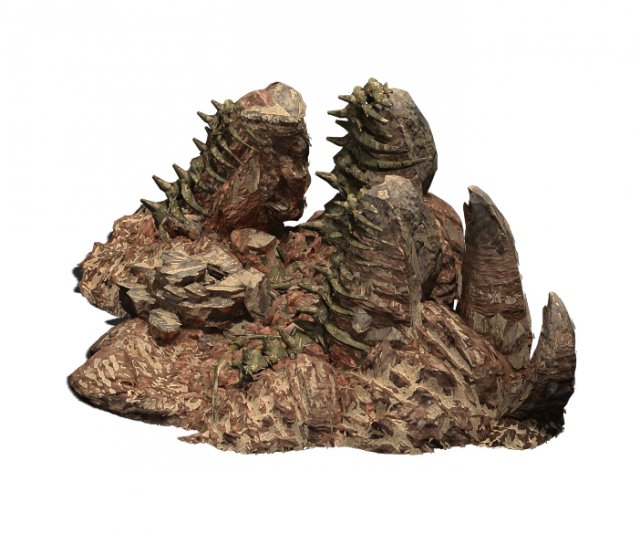 desert - boss altar fossil bones 02 3D Модель .c4d .max .obj .3ds .fbx .stl .blend 