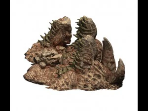 desert - boss altar fossil bones 02 3D Model