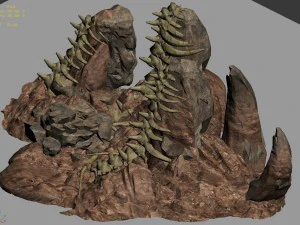 desert - boss altar fossil bones 02 3D Model