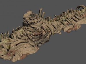 desert - boss altar fossil bones 03 3D Modell