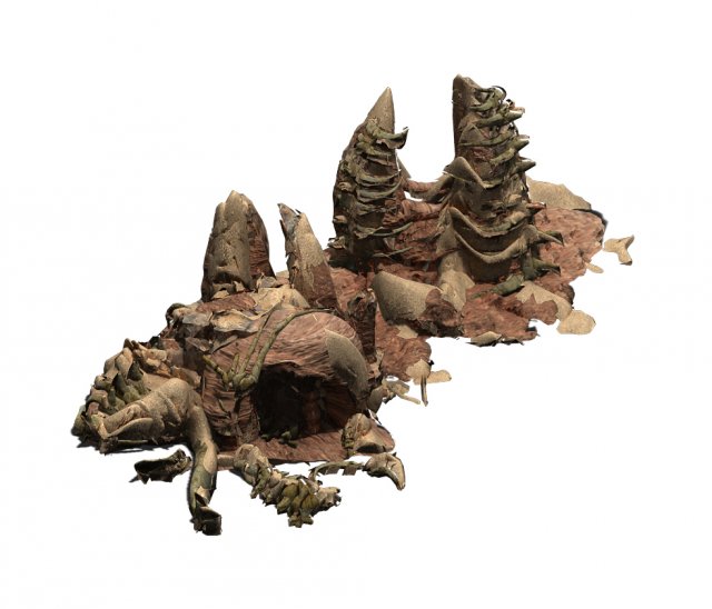 desert - boss altar fossil bones 04 3D 模型 .c4d .max .obj .3ds .fbx .stl .blend 