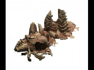 desert - boss altar fossil bones 04 3D Model