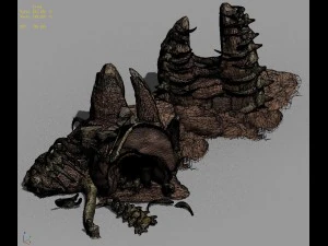 desert - boss altar fossil bones 04 3D Model