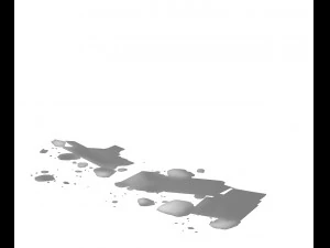 desert ancient battlefield - broken wall pillar 02 3D Model