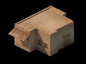desert ancient battlefield - house 01 Model 3D