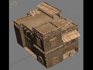 desert ancient battlefield - house 02 Modèle 3D