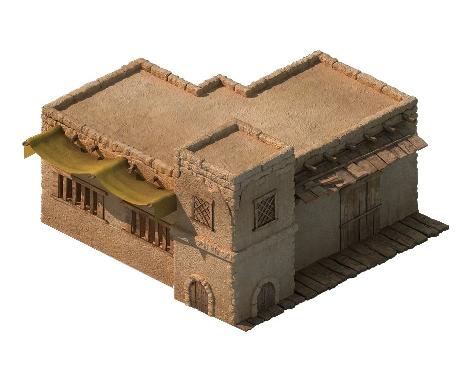 desert ancient battlefield - house 04 3D Model .c4d .max .obj .3ds .fbx .stl .blend 
