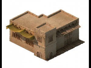 çöl antik savaş alanı - ev 04 3D Model