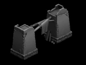 desert ancient battlefield - fence 3D Model