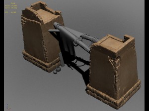 desert ancient battlefield - fence Model 3D