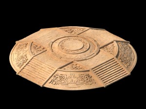 desert ancient battlefield - round altar 03 3D Model