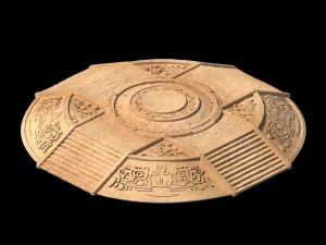 desert ancient battlefield - round altar 03 3D Model
