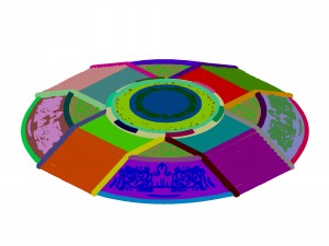 desert ancient battlefield - round altar 03 3D Model
